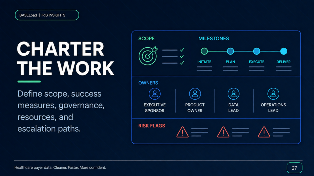 Creating an IRIS Project Charter That Drives Accountability - BASELoad IRIS Insights