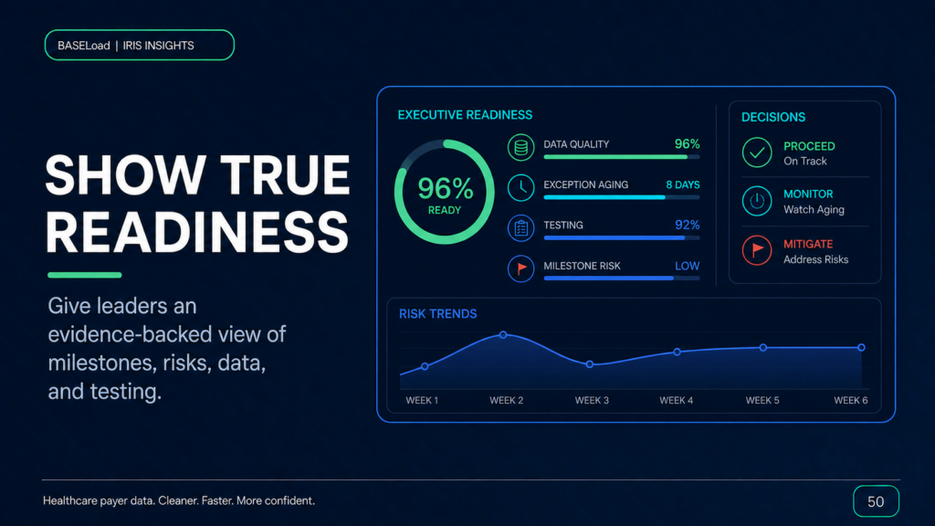 An Executive IRIS Readiness Dashboard for Healthcare Payers - BASELoad IRIS Insights